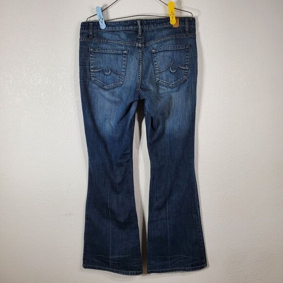 Maurices Molli Flare Womens Jeans 11/12 Long Dark Wash Denim RN 117476 - Picture 2 of 10